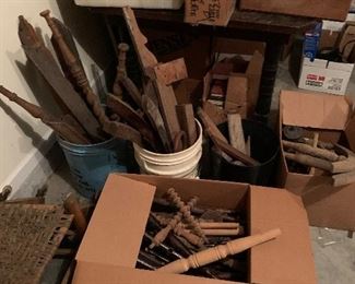 Bits and pieces of antique furniture for crafts, art or restoration of other furniture