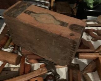 A great antique box with cool mechanism for opening