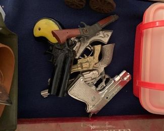 Toys pistols, metal and plastic