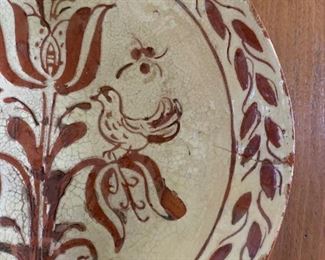 Love Birds red ware bowl