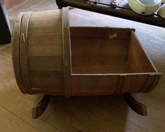 Antique Cradle made from Barrel