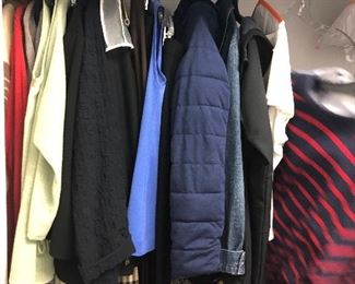 Clothing, some altered to be smaller than listed size. 