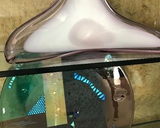 Glass Art Signed