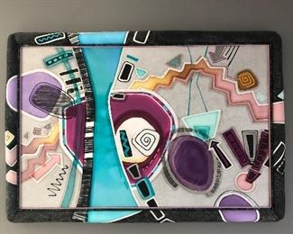 Original abstract Contemporary Fine Art By Seret  78" W x 52"H  4.55"D BUY IT NOW $1200