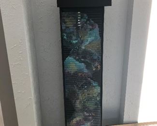 Waterfall decor lighted.