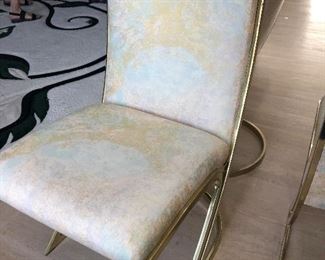 4 Pierre Cardin Z Cantilever in brass or Umanoff, retro dining chairs $200