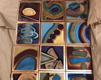 Elements/Shield Series Painting Acrylic Gesso ON Canvas by Sherri Wolfe Dba Seret 15 Piece Series 750 OBO