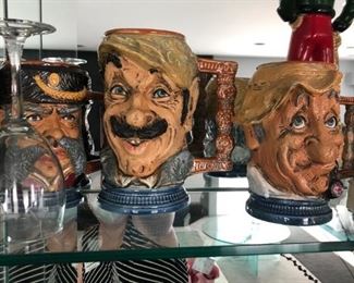 Rare Capodimonte Toby Mugs