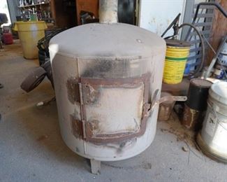Homemade oil burning heater