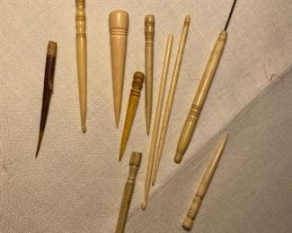 Ivory & Bone Sewing Items