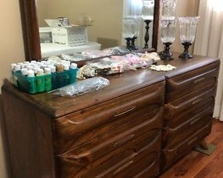 Mid Century Modern Franklin Shockley Sculpted Pine Double Dresser 1950’s