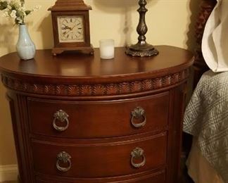 Oval side table w/3 drawers by Tommy Bahama