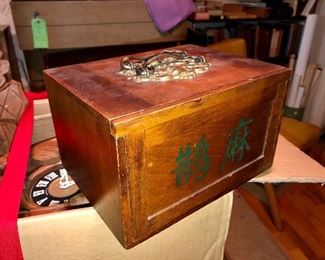 Antique Mahjong game set