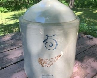 CLEARANCE !    $50.00 now, was $160.00......Five Gallon Red Wing Stoneware Shoulder Jug (O42) 