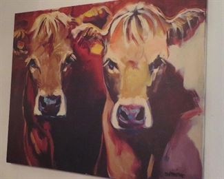 Diane Whitehead "Cow Buddies" canvas print