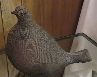 Austin Productions quail sculpture