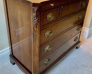 Antique detailed solid cherrywood chest with top pullout work surface
36w x 17.5d x 32h  $325