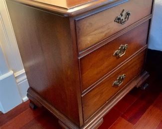 Nat’l Mt. Ayers NC solid Cherrywood 
3 drawer night stand
22w x 16d x 24h $85