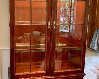 Thoms Price Solid Cherrywood Lit Curio with lower Storage
$350