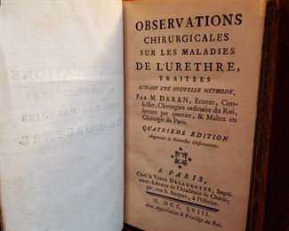 Observation Chirurgicales Sur Les Maladies De Lurethre antique book