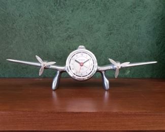 Sarsaparilla chrome plane clock