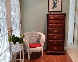 Pennsylvania House lingerie chest and wicker
