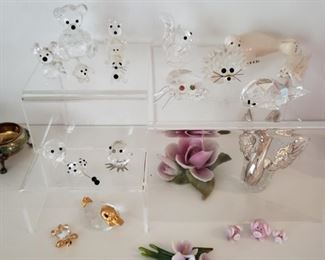 Swarovski and other crystal animals