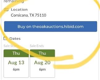 Look for the Blue Tab to take You to the auction catalog link.   You have to register through that site Before you can bid.   Click  on what is circled.  