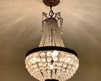 $350 Vintage chandelier 27"H x 12"W
