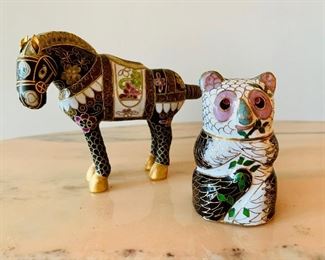 $30 Panda is 3" tall; $40 Horse is 4" tall