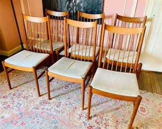 Detail; Arne Vodder for Sibast teak dining chairs