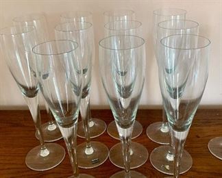 $75; 11 Murano glass champagne flutes.
