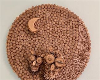 $200 Owl Wood Art ; 16.5" diameter
