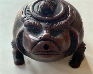 $40; Carved vessel; approx 3" high