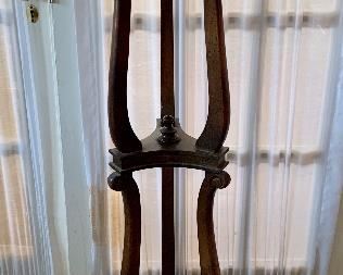 $225; Vintage wooden plant stand ;48"H x 14"D