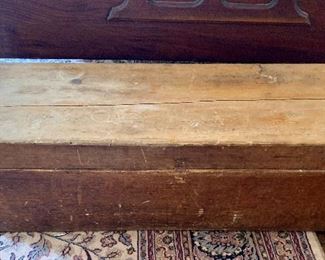 $125 Vintage wood tool chest. 11.5"H x 12"D x 35"W