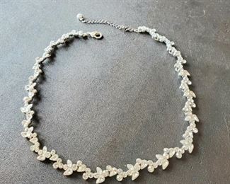 $30; Rhinestone necklace, adjustable length approximately 16"