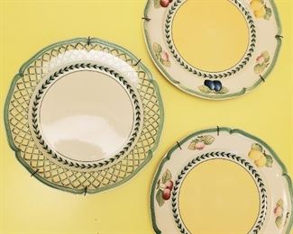 $60 LOT Three Villeroy and Boch plates ; 10.5" diameter
