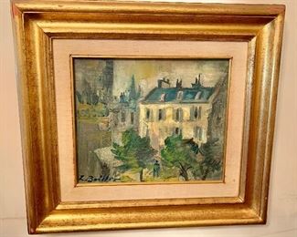 $395; "Paris"; Original art signed Zoma Baitler; 17"H x 19"W