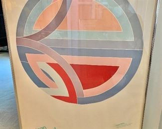$75; Framed Poster; Frank Stella at John Bergruen Gallery 24" x 36" 