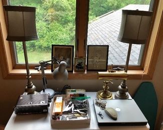 Lots of quality lamps and lighting; office supplies.