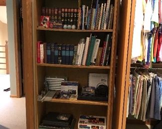 One of many quality wood bookshelves to be sold.