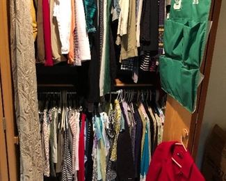 Hundreds of pieces of clothing to be sold.