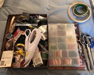 Sewing tools and accessories.