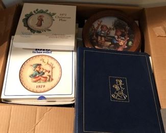 One or two large boxes full of Hummels.