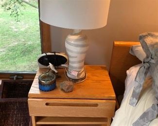 One of a matching pair of nightstands.