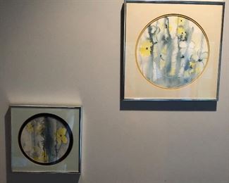 Original watercolors, framed.