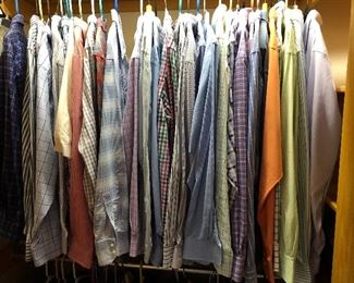 Hundreds of pieces of men's clothing at this sale, most in excellent condition.
