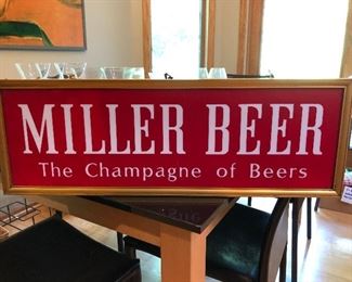 Vintage Miller Beer light-up sign/display.