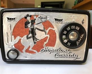 Vintage 1950s Hopalong Cassidy radio.